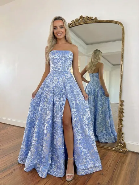 Glamorous A-line Straight...