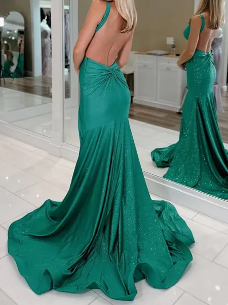 Sultry Sheath V-Neck Sweep...