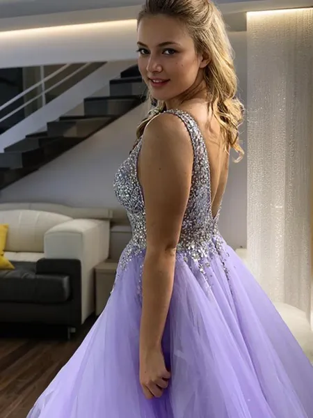 Fashion A-line V-Neck...