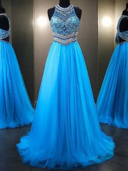 A-line Jewel Graceful...