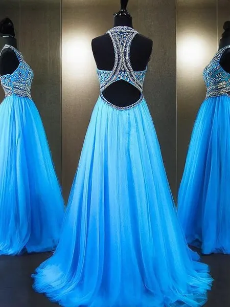 A-line Jewel Graceful...