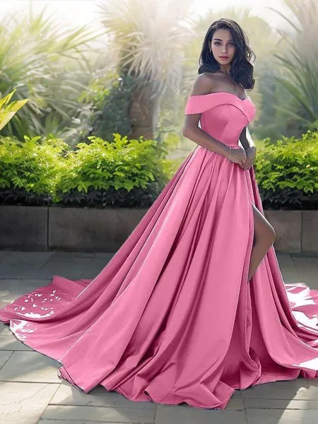 A-line Off-the-Shoulder...