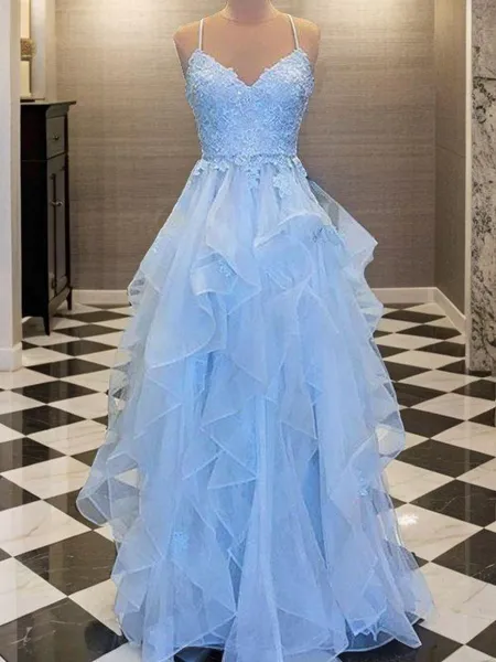 Delicate A-line Spaghetti...