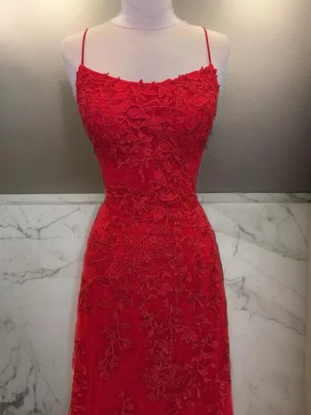 A-line Spaghetti Straps...