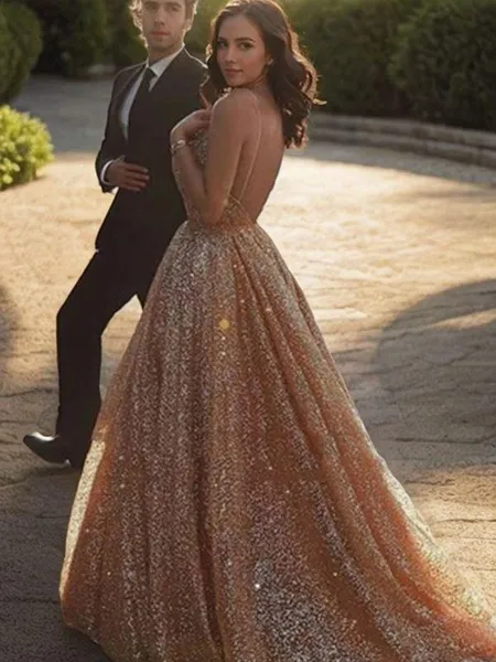 A-line Spaghetti Straps...