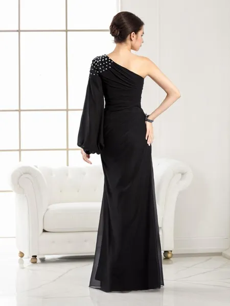 Sheath/Column One-Shoulder...