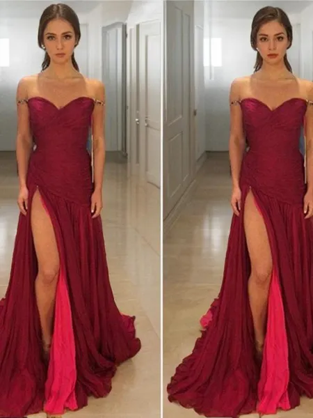 A-line Off-the-Shoulder...