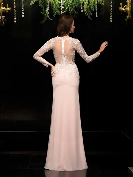 Elegant Sheath/Column Sheer...