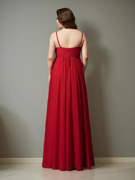 A-line Spaghetti Straps...