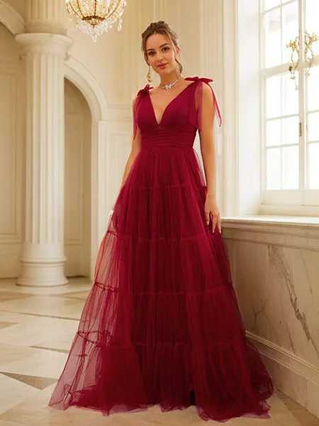 A-line V-Neck Dreamy...