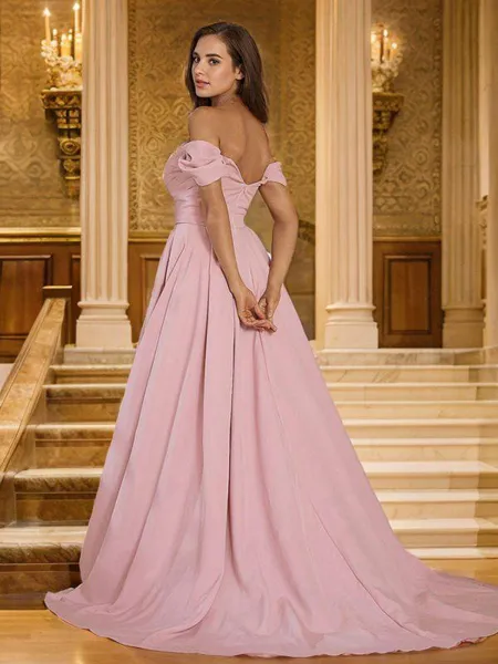 A-line Off-the-Shoulder...