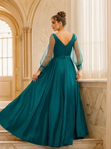 A-line Square Fashion Long...