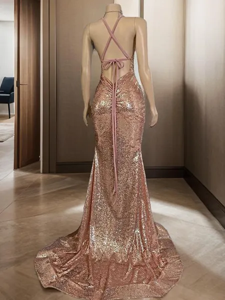 Sheath/Column Grand V-neck...