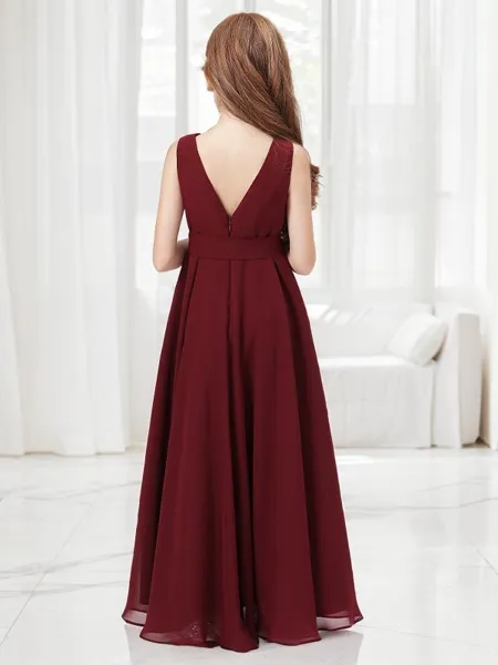 A-line Scoop Sleeveless...