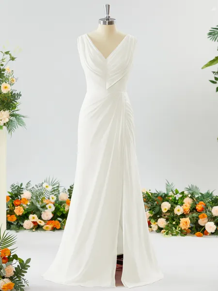 Exquisite A-line V-neck...