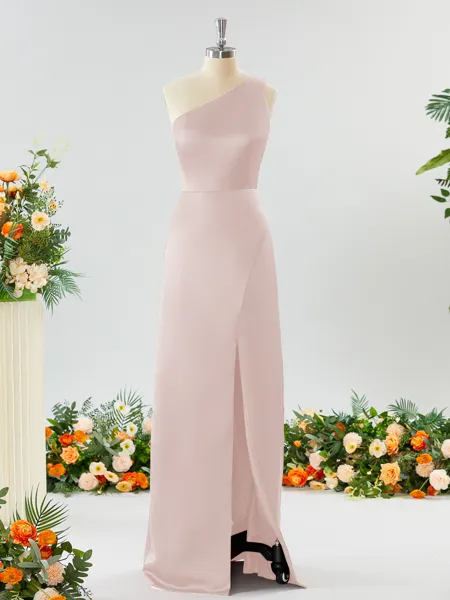 Sheath/Column One-Shoulder...