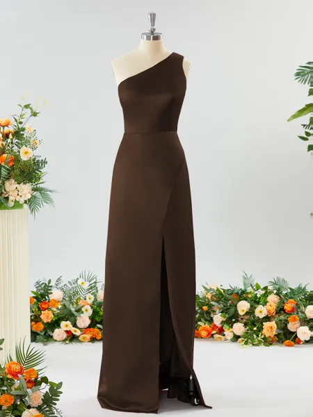 Sheath/Column One-Shoulder...