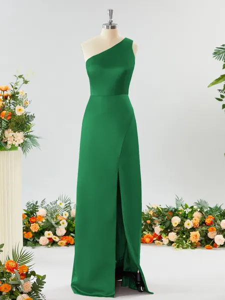 Sheath/Column One-Shoulder...