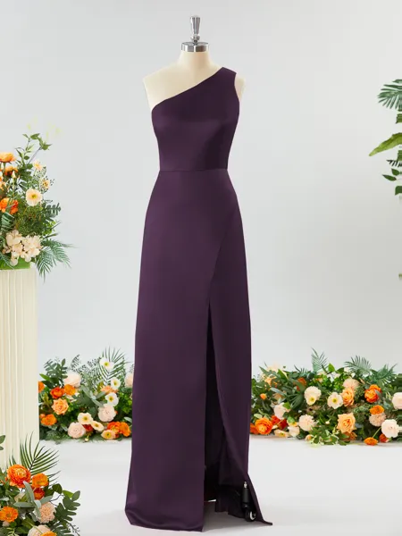 Sheath/Column One-Shoulder...