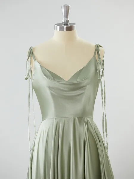 A-line Spaghetti Straps...