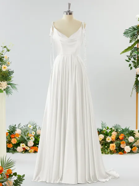 A-line Spaghetti Straps...