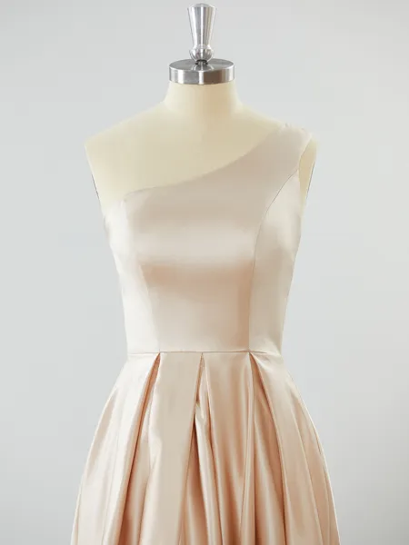 A-line One-Shoulder...
