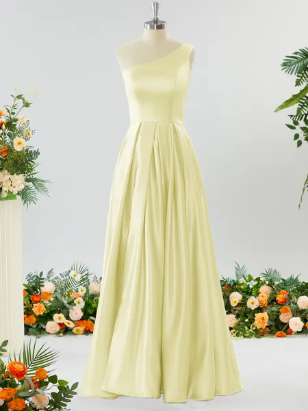 A-line One-Shoulder...