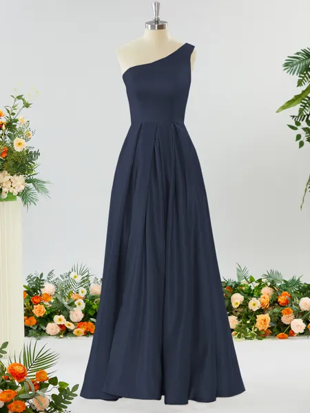 A-line One-Shoulder...