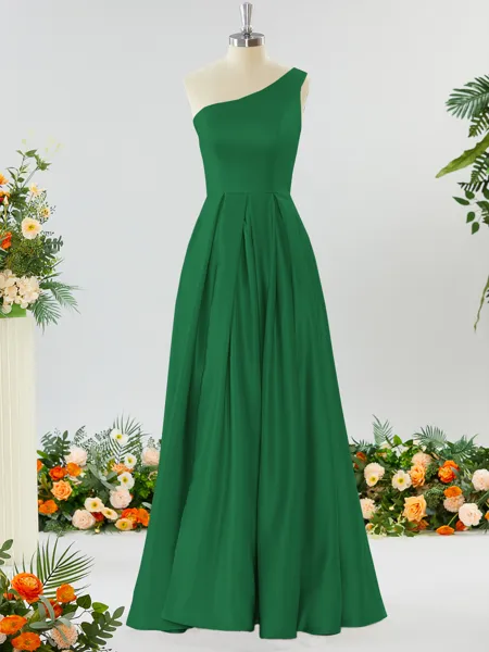 A-line One-Shoulder...