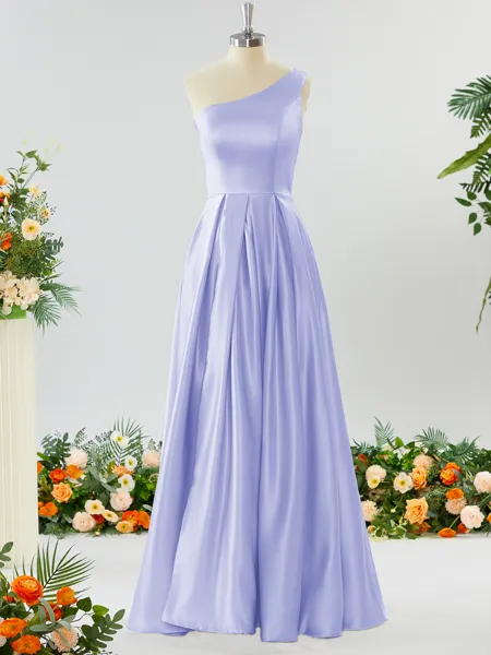 A-line One-Shoulder...