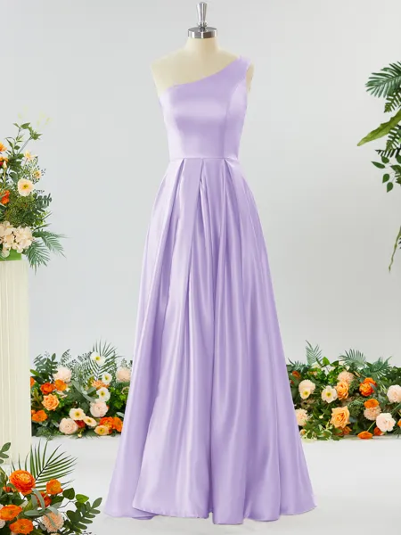 A-line One-Shoulder...