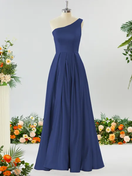 A-line One-Shoulder...