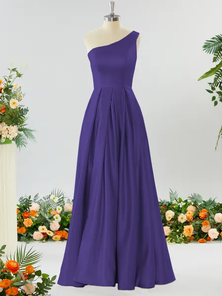 A-line One-Shoulder...