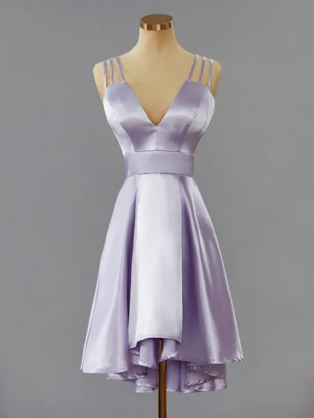 A-line Pretty V-Neck Open...