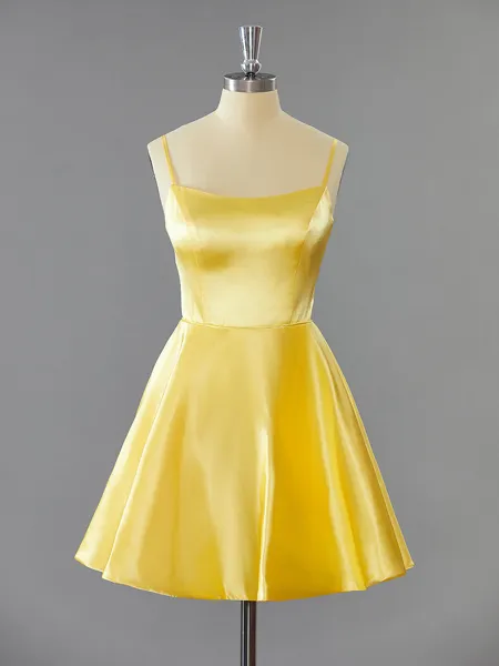 A-line Spaghetti Straps...