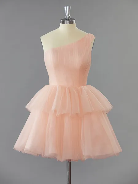 A-line Classy One-Shoulder...