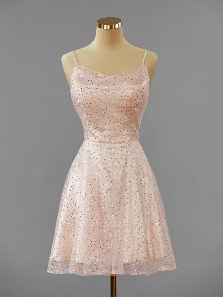 A-line Spaghetti Straps...