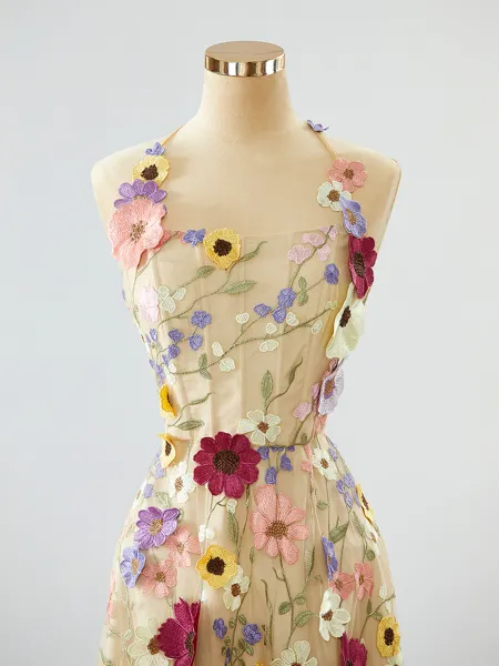 Simple A-line Halter Open...