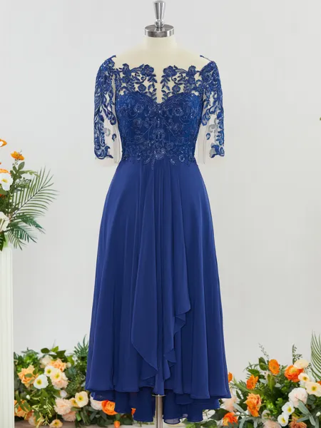 Graceful A-line Bateau 1/2...