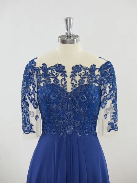 Graceful A-line Bateau 1/2...