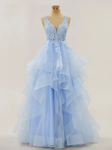 A-line Princess V-Neck...