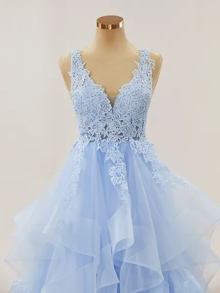 A-line Princess V-Neck...