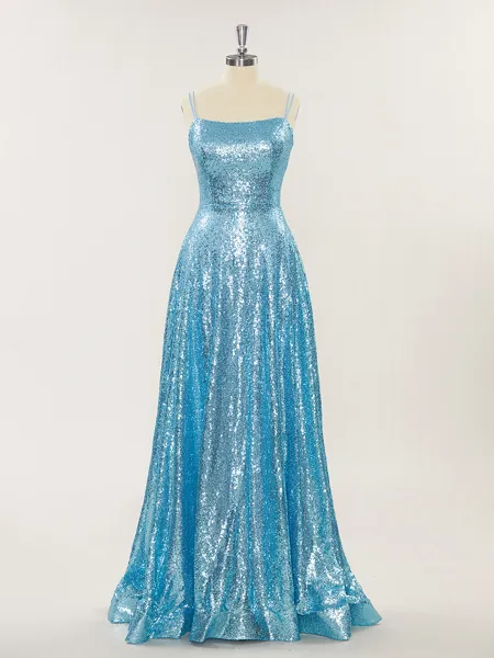 A-line Spaghetti Straps...