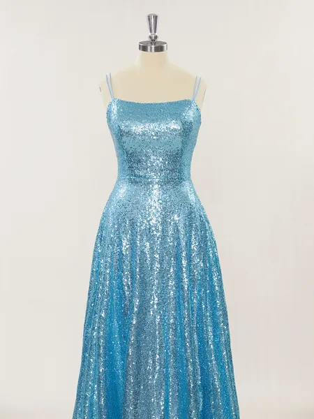 A-line Spaghetti Straps...