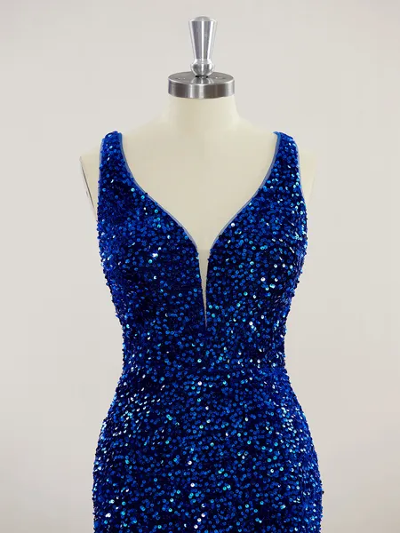 Sheath/Column V-Neck...