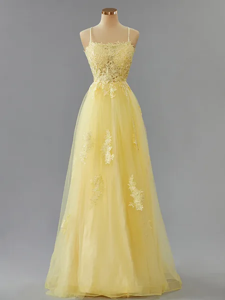 A-line Spaghetti Straps...