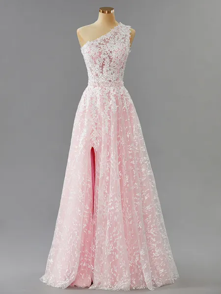 A-line One-Shoulder...