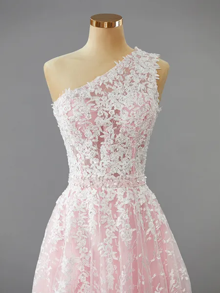 A-line One-Shoulder...