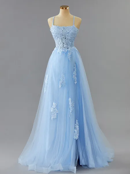 Delicate A-line Spaghetti...