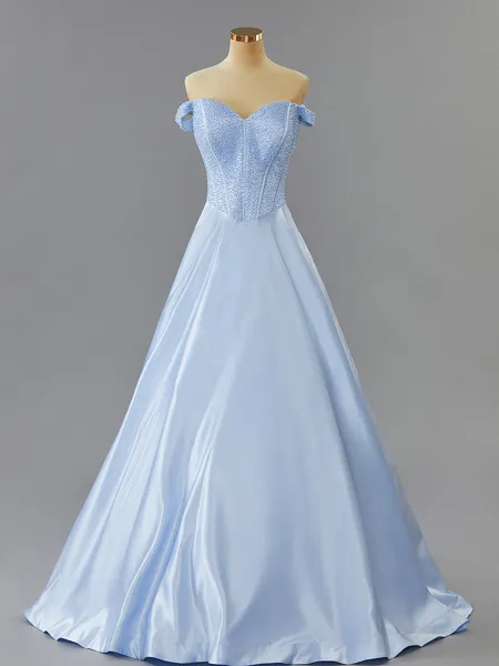 Ball-Gown Off-the-Shoulder...